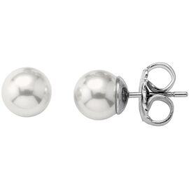 Серебряные серьги с органическим жемчугом  Majorica Classic