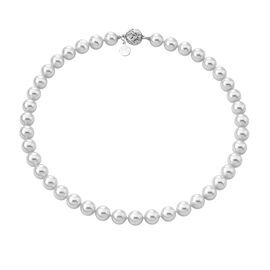 Серебряное колье из белого жемчуга Majorica Classic