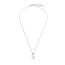 Серебряное колье с подвеской из органического жемчуга и фианитов Majorica Tu Y Yo