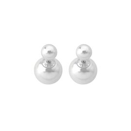 Серебряные серьги с белым жемчугом  Majorica Fine Silver
