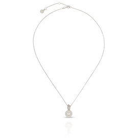 Серебряная подвеска с белым жемчугом сфера Majorica Exquisite