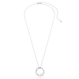 Серебряное колье с подвеской из жемчуга и фианитами Majorica Noëlla