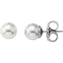 Серебряные серьги с органическим жемчугом Majorica Classic