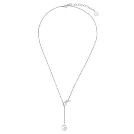 Серебряное колье с подвесками и жемчугом Majorica Fine Silver