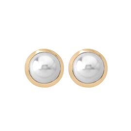 Золотые серьги с жемчугом Majorica Classic
