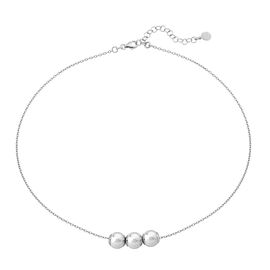 Серебряное колье с подвесками из белого жемчуга Classic Majorica