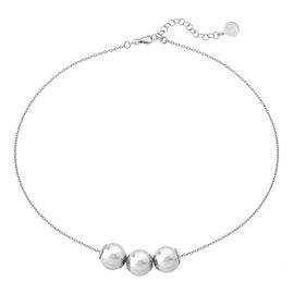 Серебряное колье с подвесками из белого жемчуга  Classic Majorica