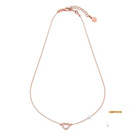 Золотое колье с сердцем и жемчугом Majorica Angel