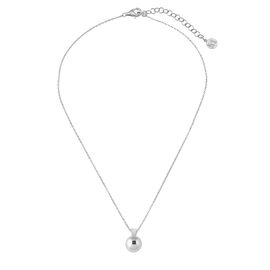 Серебряное колье с подвеской из темного жемчуга и бриллианта Majorica Diamond