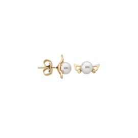 Золотые серьги с круглым жемчугом Majorica Fine Silver