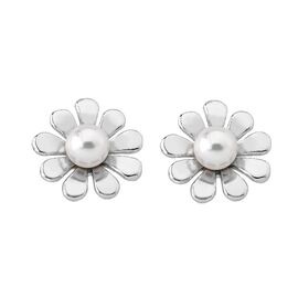 Серебряные серьги с жемчугом  Majorica Fine Silver