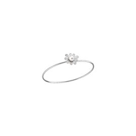 Жесткий браслет из серебра с жемчугом Majorica Fine Silver