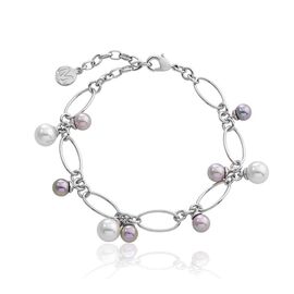 Браслет цепочка с подвесками из жемчуга Majorica Modern Metals
