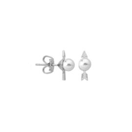 Серебряные серьги с круглым жемчугом Majorica Fine Silver