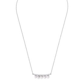 Серебряное колье с круглым жемчугом Majorica FINE SILVER