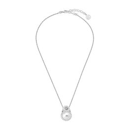 Серебряное колье с жемчугом и фианитами Majorica Fine Silver