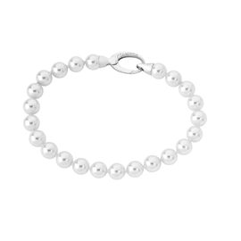 Серебряный браслет женский из органического жемчуга белого Majorica Classic