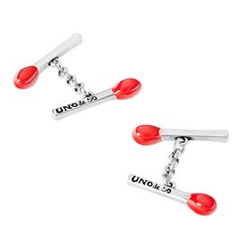 Запонки мужские серебряные Спичка UNOde50 A perfect match