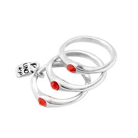 Серебряное кольцо с красным камнем UNOde50 L La vie en rose