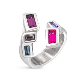 Серебряное кольцо женское с кристаллами Сваровски UNOde50 Glitter by Glitter, Размер (мм): 16,3-16,7