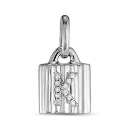 Подвеска серебряная замок с буквой из кристаллов Swarovski UNOde50 MYPADLOCK K