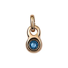 Подвеска золотая с синим кристаллом Swarovski UNOde50  La vie en bleu