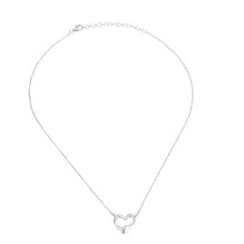 Серебряное колье женское гвоздь в форме сердца UNOde50  "Straight to the Heart"