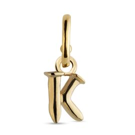 Золотая подвеска для пирсинга Буква мини K UNOde50 CALL ME