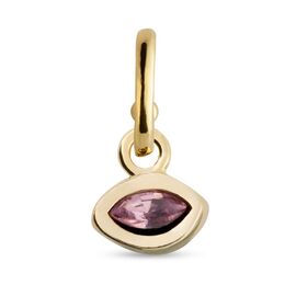 Золотая подвеска женская с розовым кристаллом Swarovski для пирсинга UNOde50 Shine on me