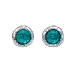 Серебряные серьги женские с зелёным кристаллом Сваровски UNOde50 Ego