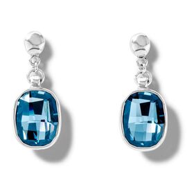 Серебряные серьги женские висячие с кристаллами Сваровски UnoDe50 Light it up