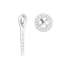 Серебряные серьги женские с белыми топазами UnoDe50 Symbiosis