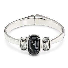 Серебряный браслет женский жесткий с кристаллами Swarovski UNOde50 Кобра
