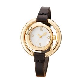 Наручные часы женскик золотые на кожаном ремешке UNOde50 Time after time