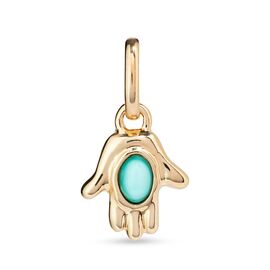 Золотая подвеска с муранским стеклом UNOde50 Hamsa