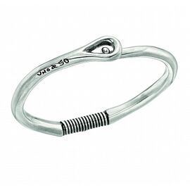 Жесткий браслет из серебра женский UNOde50 Threading