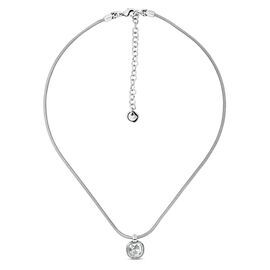 Серебряное колье женское с кристаллом Сваровски прозрачное Ciclon Detail