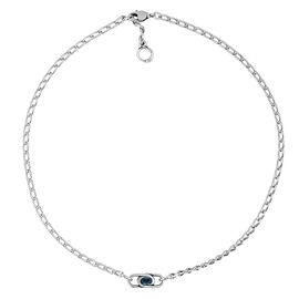 Серебряное колье женское с кристаллом Сваровски Ciclon Emo Enlace, Размер (мм): 430-470