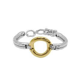 Серебряный браслет на руку с золотом Ciclon Aurea