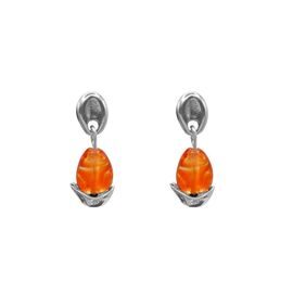 Серебряные серьги с муранским стеклом Ciclon Liquid