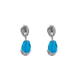 Серебряные серьги с муранским стеклом Ciclon Liquid