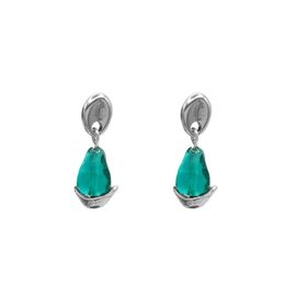 Серебряные серьги с муранским стеклом Ciclon Liquid