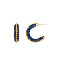 Золотые серьги женские из натурального камня Pertegaz The Crown