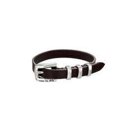 Кожаный браслет с серебряными вставками UNOde50 Wrist belt