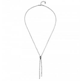 Серебряное колье женское с кристаллом Swarovski длинное Unode50 Кобра