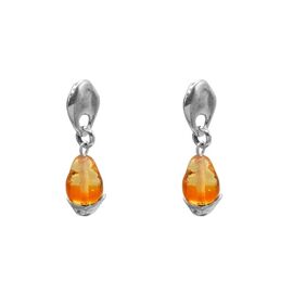 Серебряные серьги с муранским стеклом Ciclon Liquid