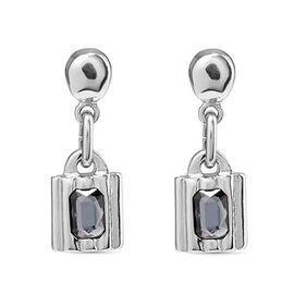 Серебряные серьги с кристаллом Сваровски Замок UNOde50 Lock