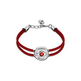 Кожаный браслет женский с серебром и кристаллом UNOde50 Ser Intuitiva