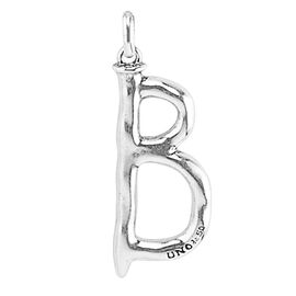 Серебряная подвеска на цепочку Буква B большая UNOde50