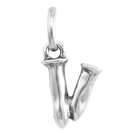 Серебряная подвеска на цепочку Буква V малая UNOde50